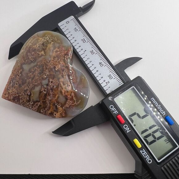 Moss Agate Crystal Heart‎ (#5) - Picture 12 of 14